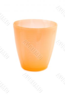 Orange plastic cup