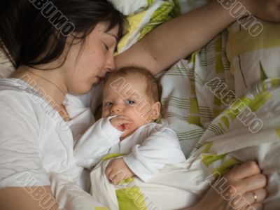 Baby with mother