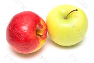 Red and yellow apples