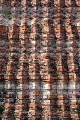 Brick wall and grass