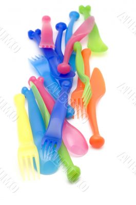Plastic kitchen utensil close up