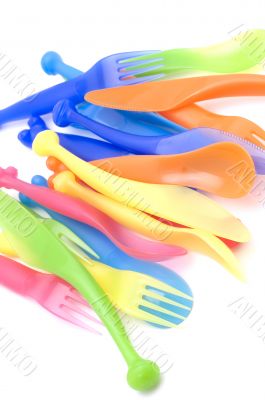Plastic kitchen utensil closeup