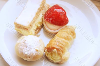 Assorted fancy pastries