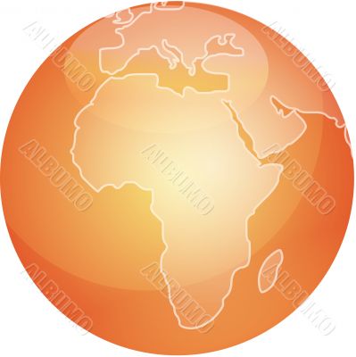 Map of Africa sphere