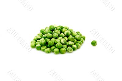 Green peas isolated on a whiteground. Green peas isolated on a whiteground.