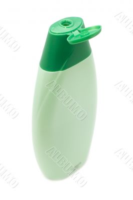 Open green bottle