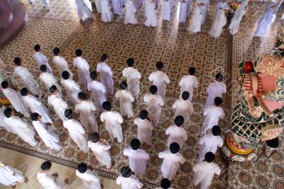 On the floor of temple