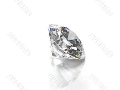 Diamond on white background