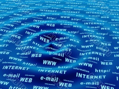 Internet concept - binary code Internet concept - binary code