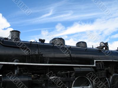 old black locomotive