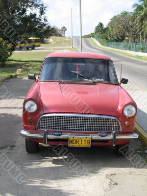 old red car