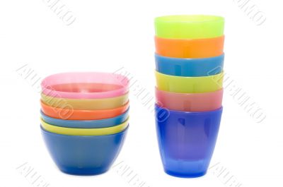 Plastic plates and cups