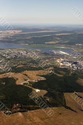 From an airplane
