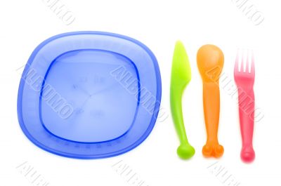 Set of plastic ware