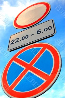 Signs on the road Signs on the road