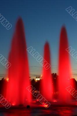 illuminated fountain