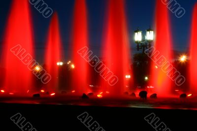 illuminated fountain