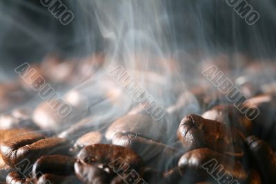 coffee in smoke