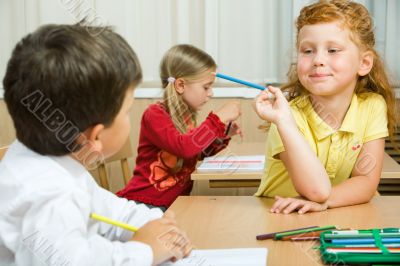 During lesson