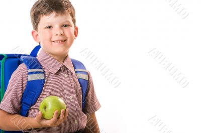 Boy with apple