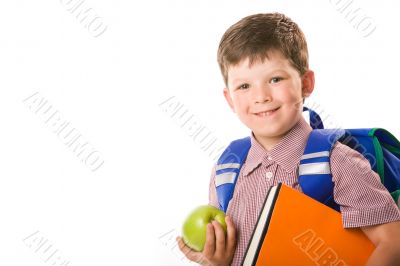 Boy with apple