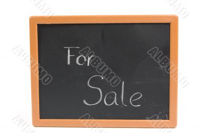 chalkboard with text for sale