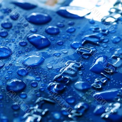 blue waterdrops