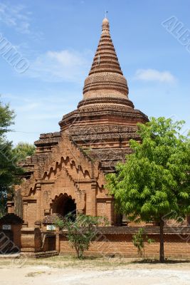 Entrance of brick pagoda
