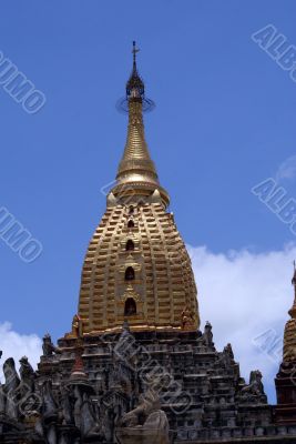 Spire of Ananda temple in Bagan