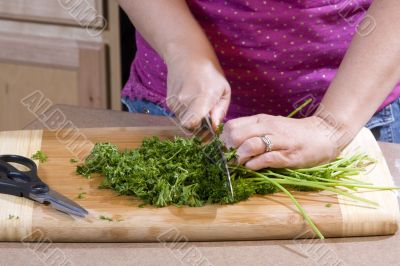 Woman preparing food in the kitchen