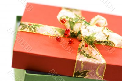 red and green gift box