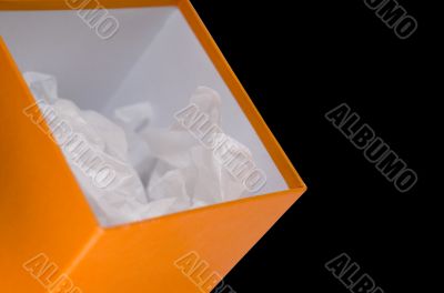 orange opened box