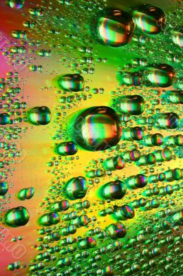 multicolored waterdrops