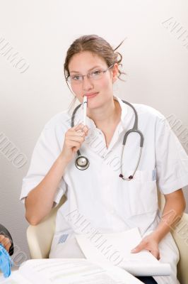 Attractive medical student