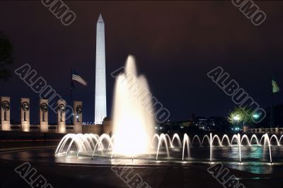 WWII Memorial at night WWII Memorial at night