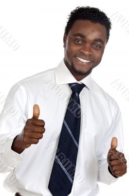 businessman celebrating a triumph