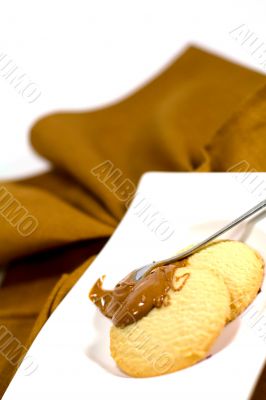 two cookies with choco cream