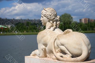 Sculpture from a white stone