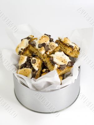 cakes with creme and chocolate