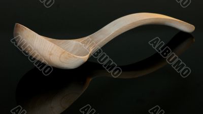 Hand carved wooden spoon.