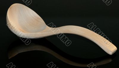 Hand carved wooden spoon.