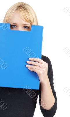 Beautiful blonde businesswoman