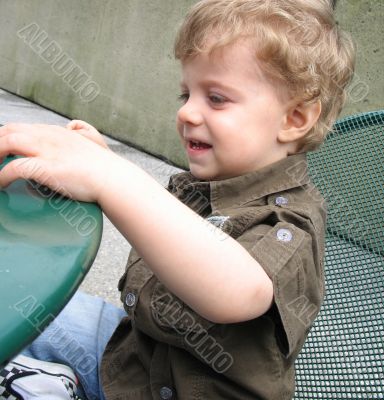 boy at the table