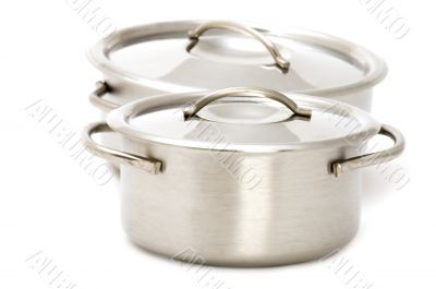 Two Metal kitchen pan