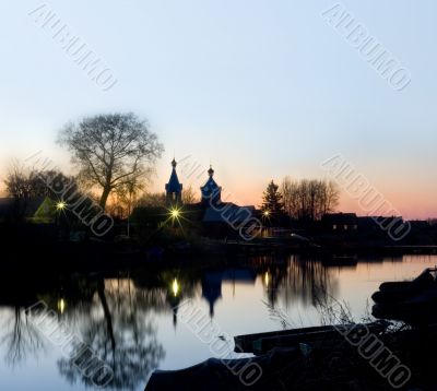Church on coast of the river