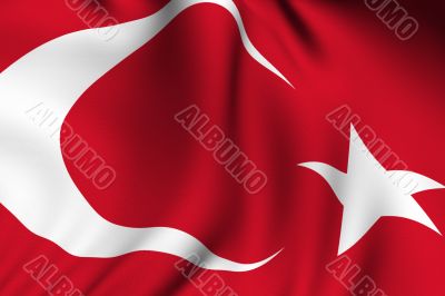 Rendered Turkish Flag