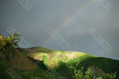 Rainbow on Alaskan Mountain