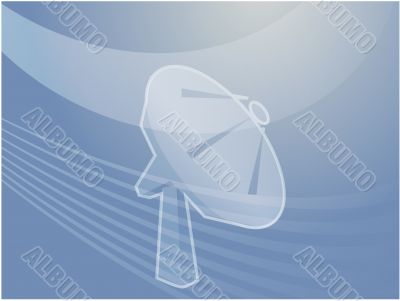 Satellite dish telecommunications illustration