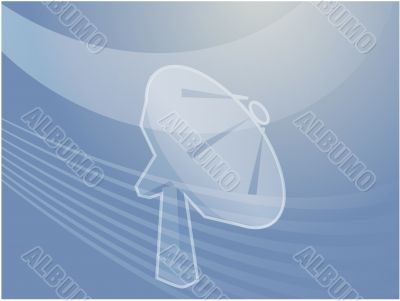 Satellite dish telecommunications illustration Satellite dish telecommunications illustration