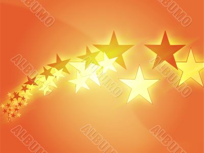 Flying stars illustration